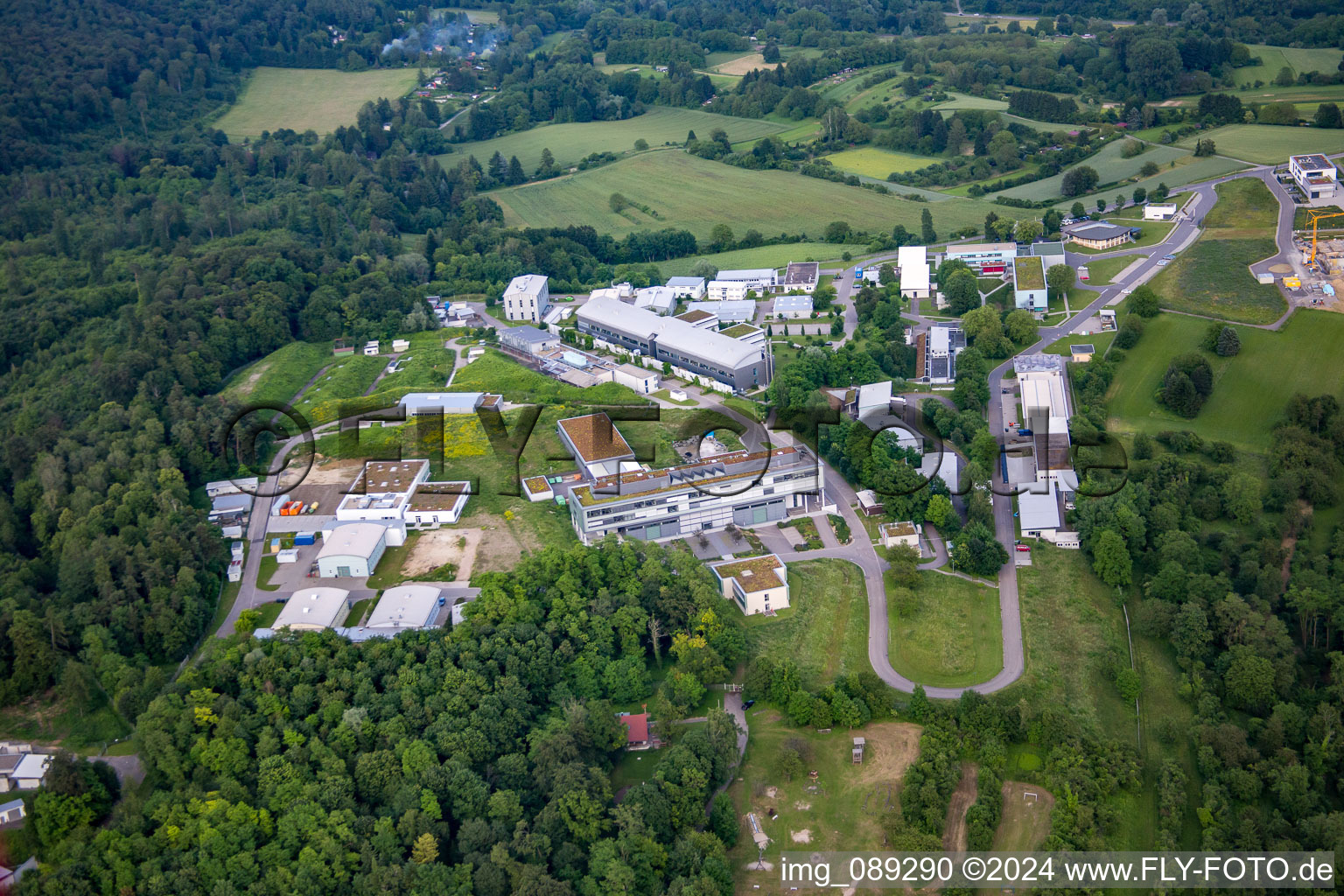 Building complex of the Institute Fraunhofer-Institut fuer Chemische Technologie ICT in Pfinztal in the state Baden-Wurttemberg, Germany