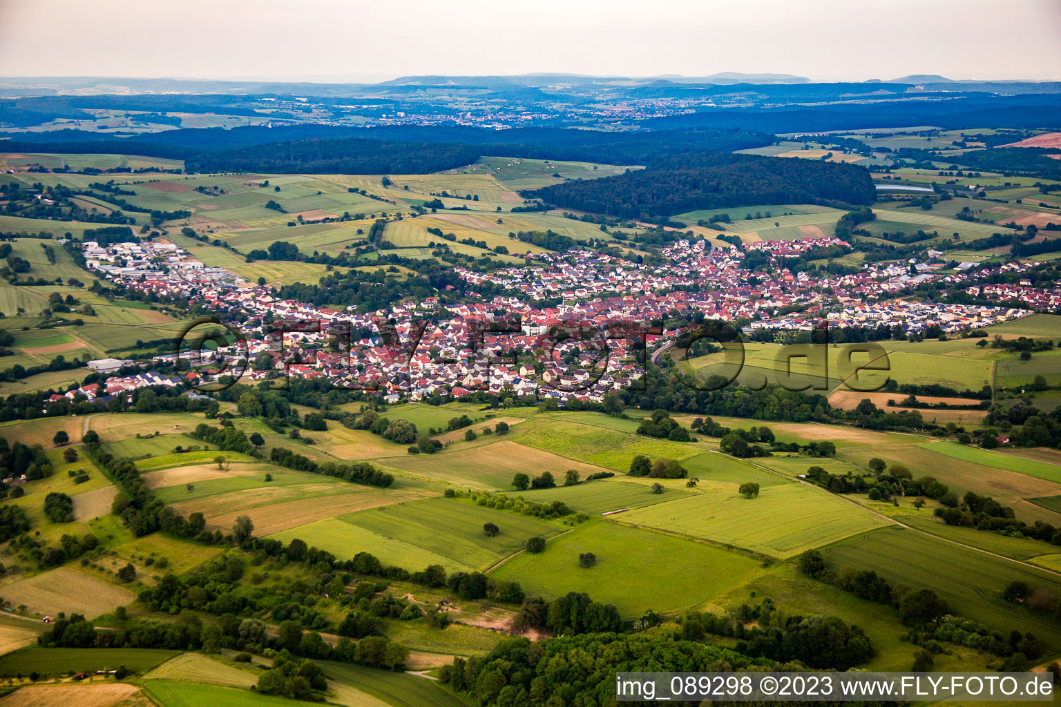 From the west in the district Jöhlingen in Walzbachtal in the state Baden-Wuerttemberg, Germany