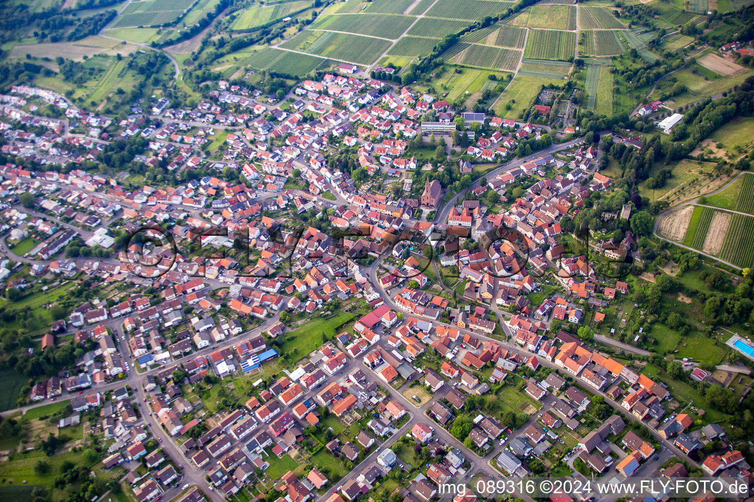 District Obergrombach in Bruchsal in the state Baden-Wuerttemberg, Germany