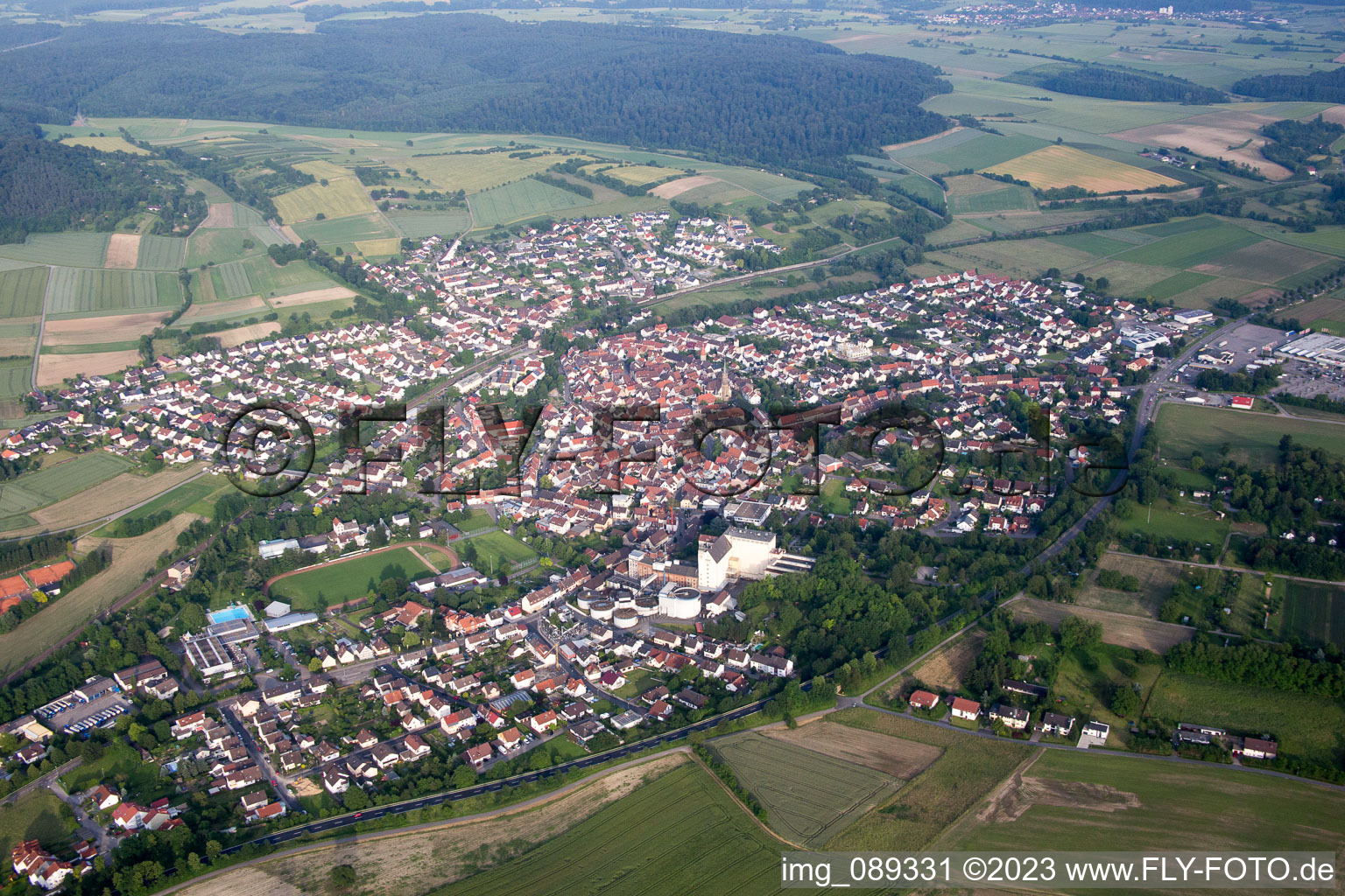 From the northwest in the district Heidelsheim in Bruchsal in the state Baden-Wuerttemberg, Germany