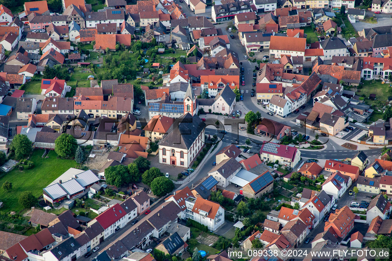 Kreuzkirche in the district Unteröwisheim in Kraichtal in the state Baden-Wuerttemberg, Germany