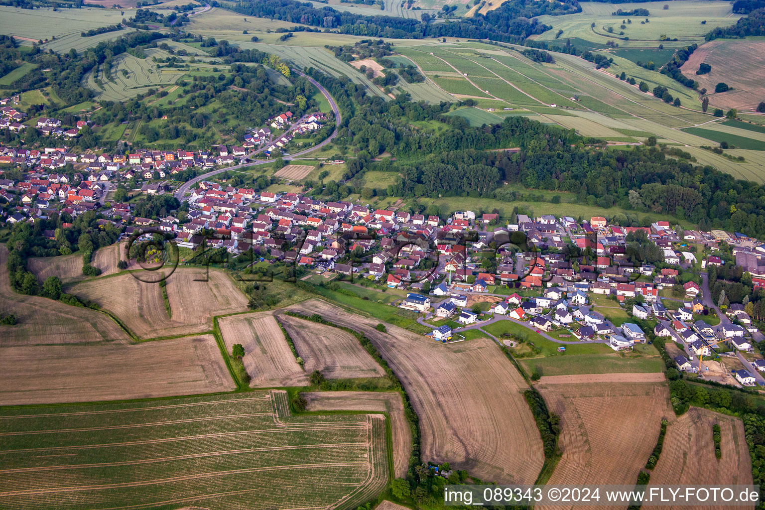 Aerial photograpy of District Oberöwisheim in Kraichtal in the state Baden-Wuerttemberg, Germany