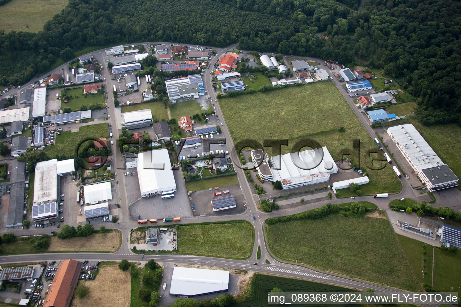 Östringen in the state Baden-Wuerttemberg, Germany out of the air