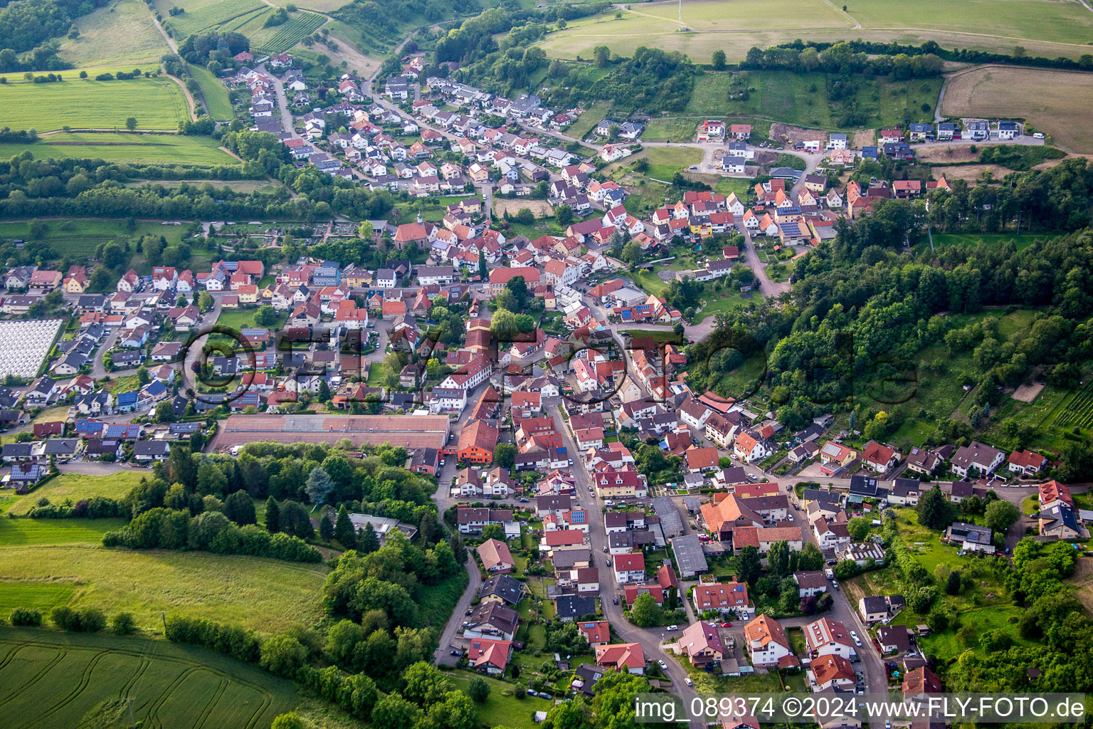 Village view in the district Tairnbach in Mühlhausen in the state Baden-Wuerttemberg, Germany