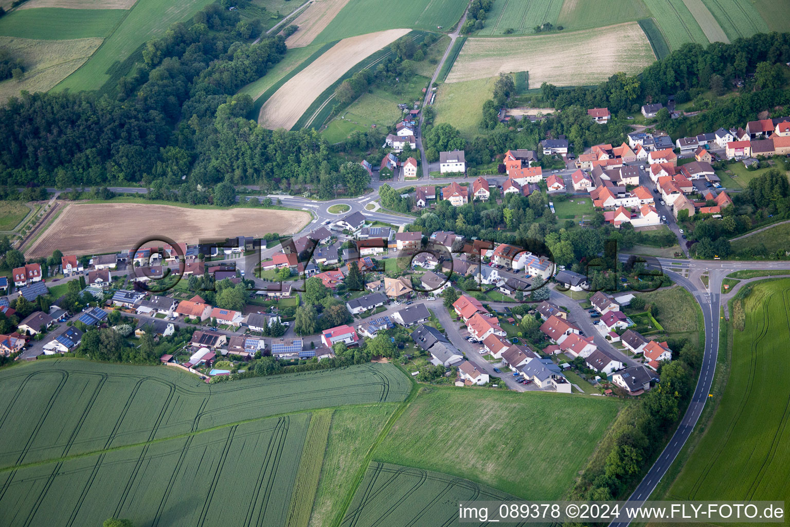 Aerial view of Balzfeld in the state Baden-Wuerttemberg, Germany