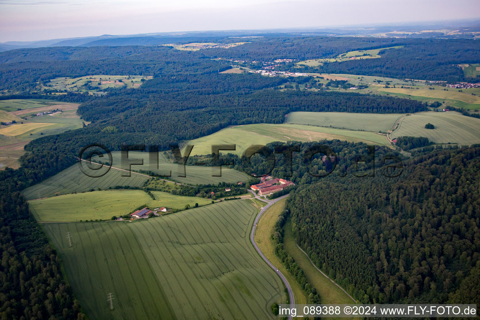 Aerial view of Wiesenbach in the state Baden-Wuerttemberg, Germany