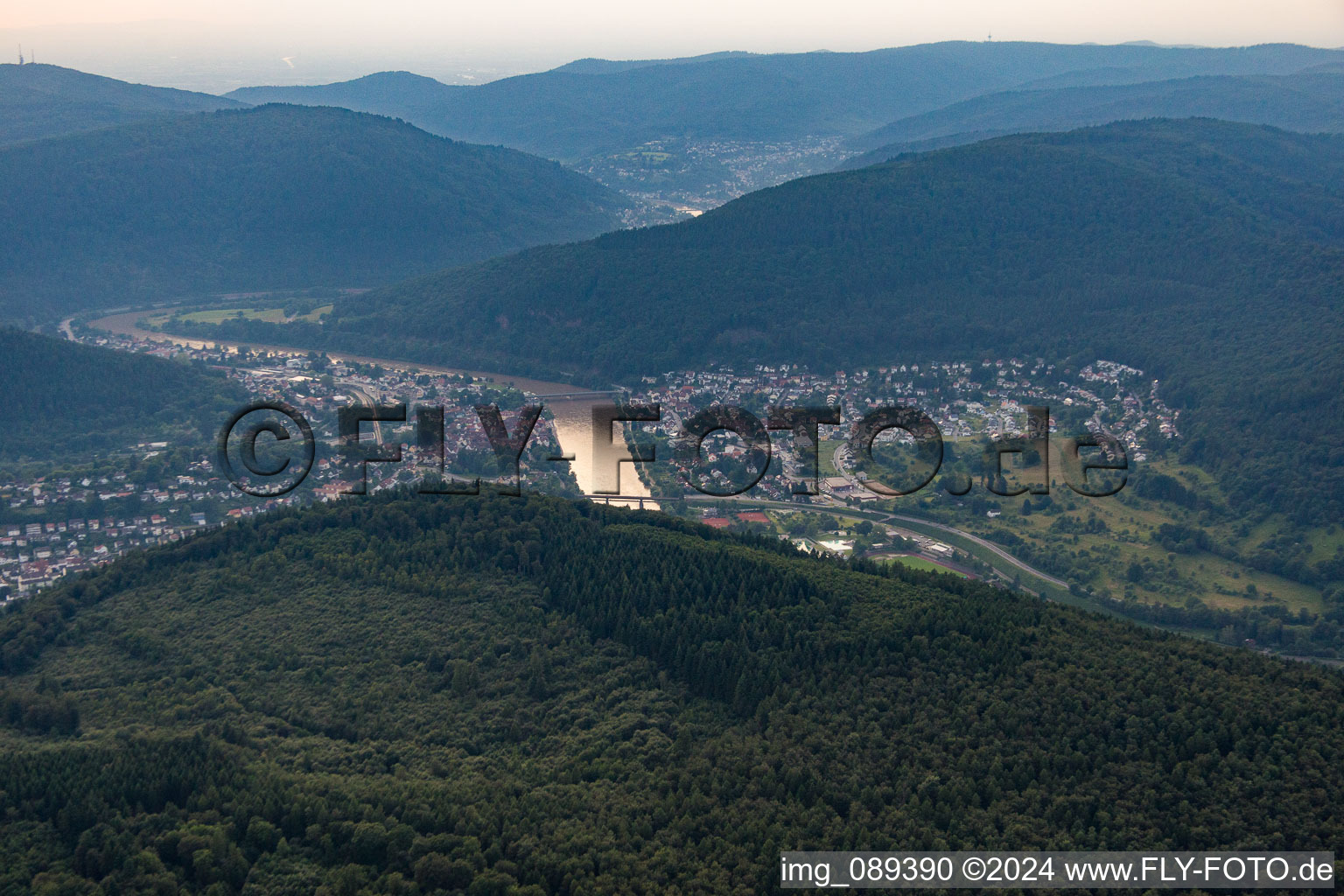 Neckar Valley in Neckargemünd in the state Baden-Wuerttemberg, Germany