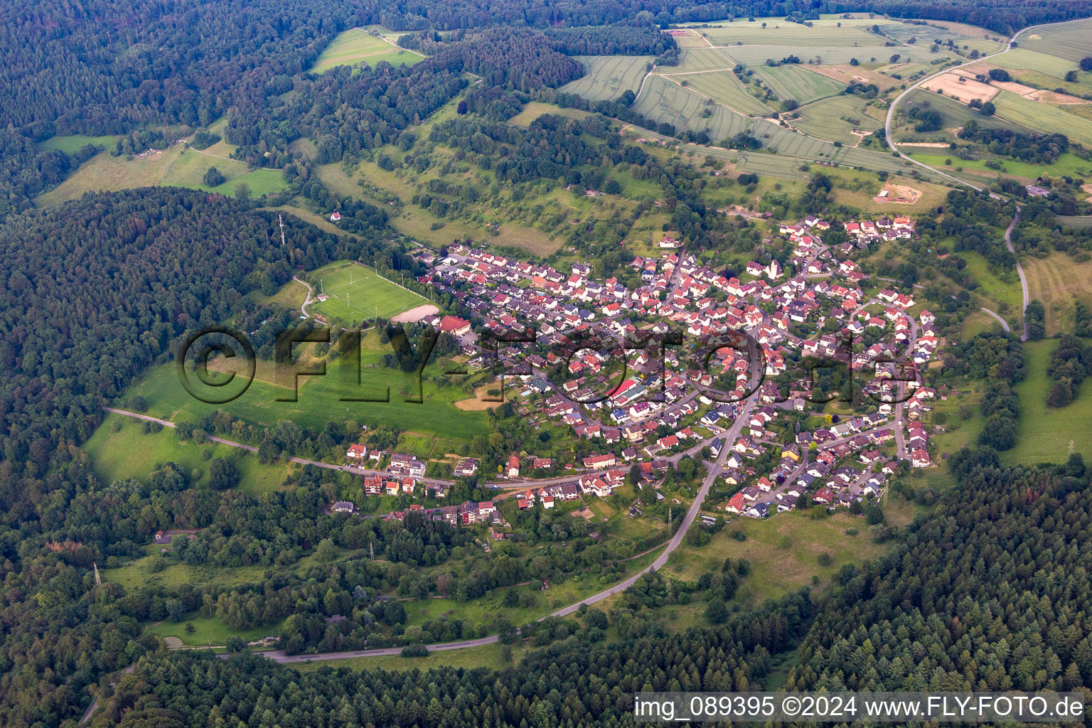 Village view in the district Mueckenloch in Neckargemuend in the state Baden-Wurttemberg, Germany