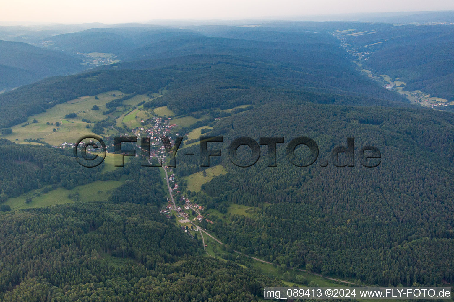 District Langenthal in Hirschhorn in the state Hesse, Germany out of the air