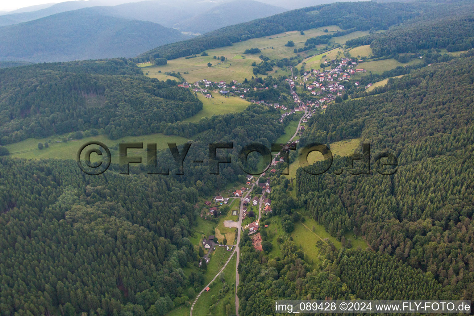 Aerial view of District Brombach in Eberbach in the state Baden-Wuerttemberg, Germany