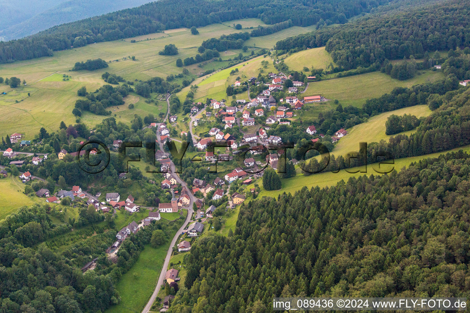 District Brombach in Eberbach in the state Baden-Wuerttemberg, Germany out of the air