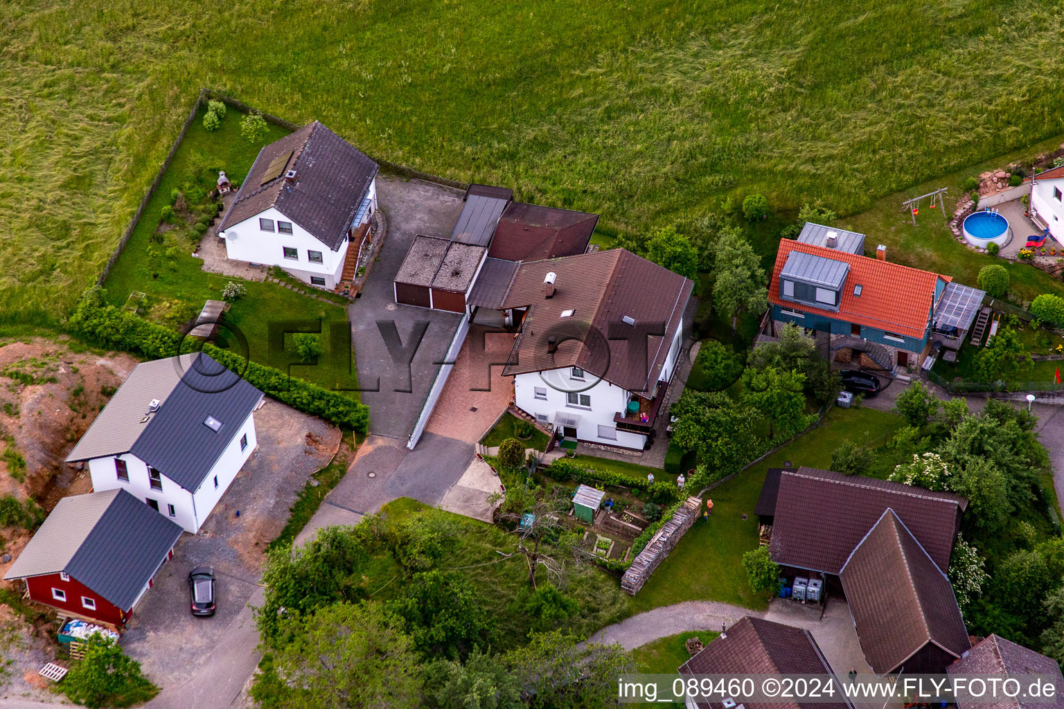 District Brombach in Eberbach in the state Baden-Wuerttemberg, Germany out of the air