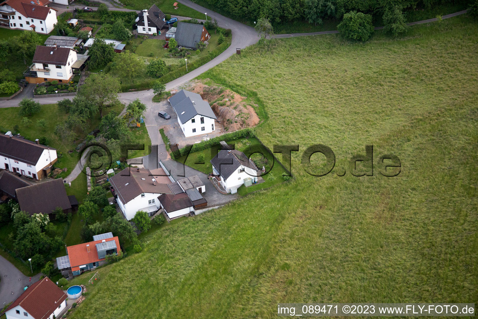 Brombach in the state Baden-Wuerttemberg, Germany from above