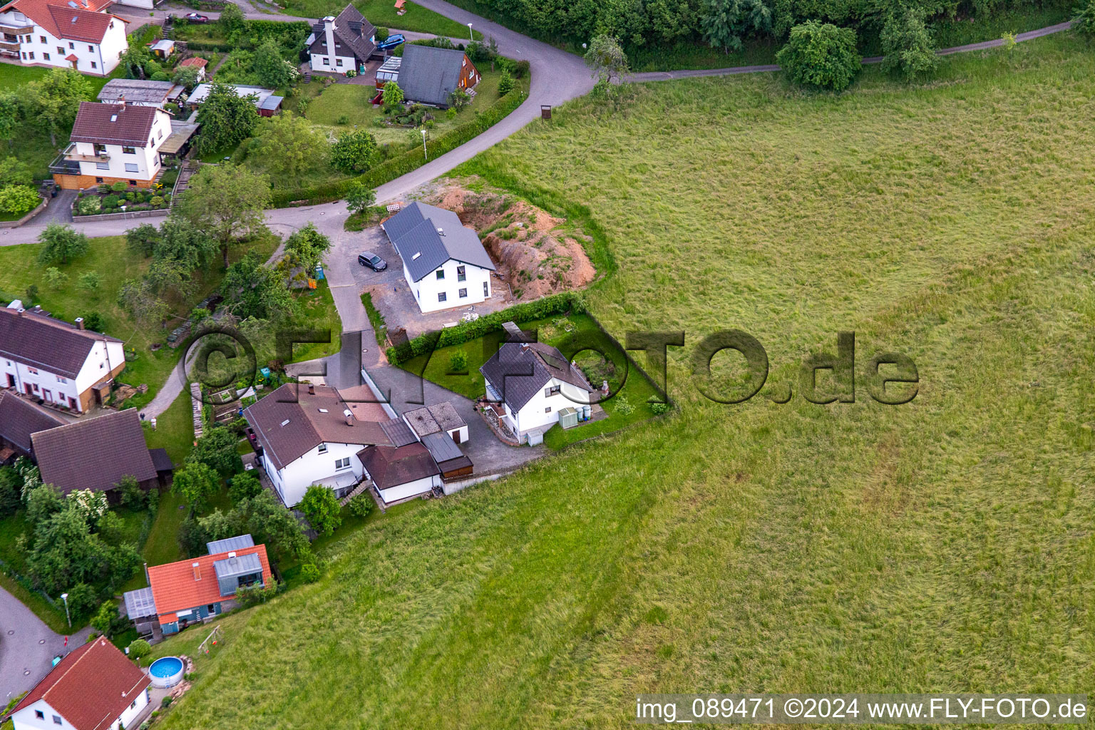 Brombach in the state Baden-Wuerttemberg, Germany from above