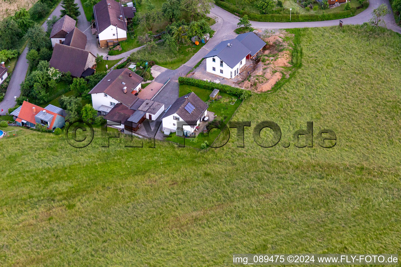 Aerial photograpy of District Brombach in Eberbach in the state Baden-Wuerttemberg, Germany