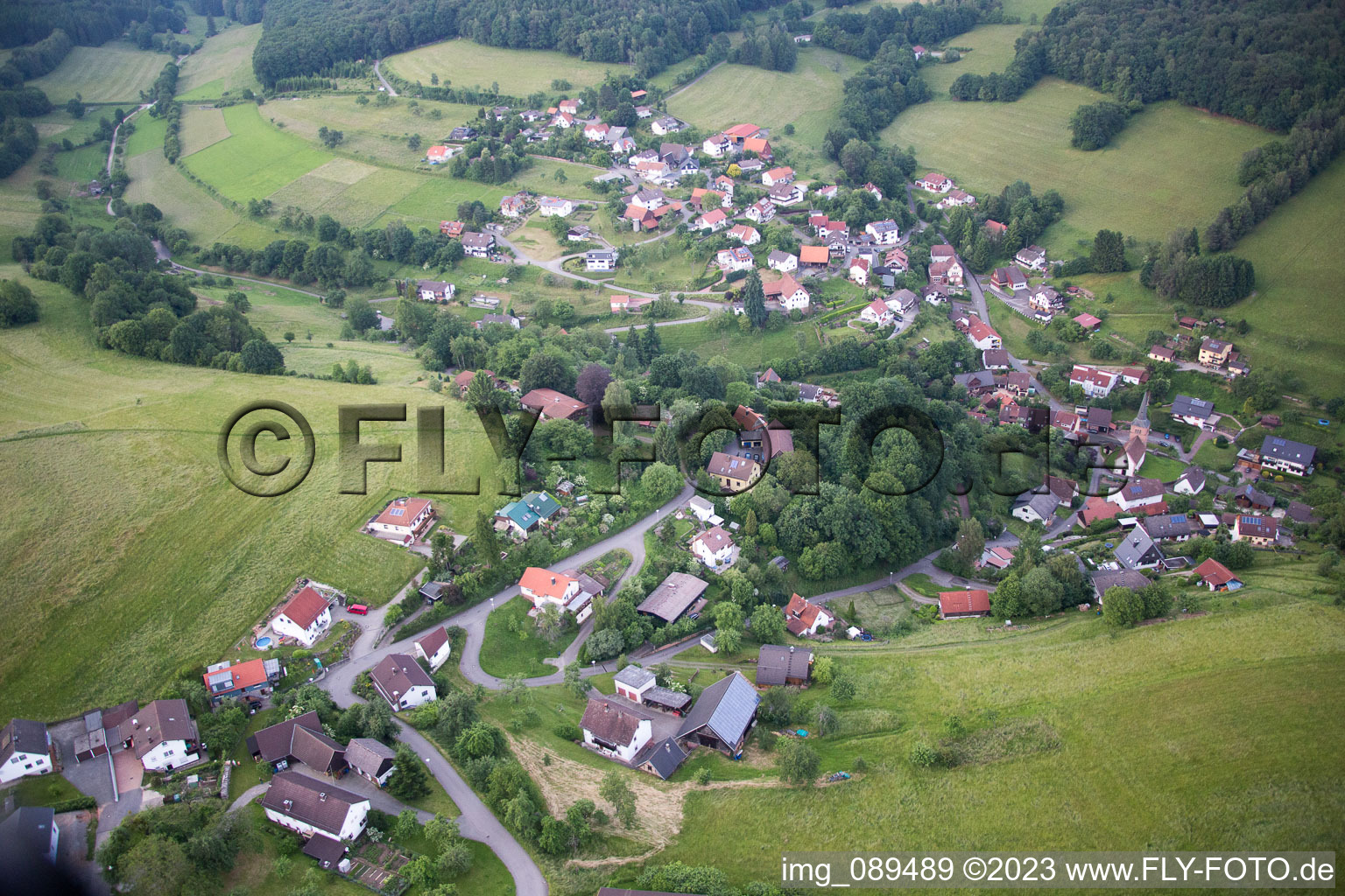 Brombach in the state Baden-Wuerttemberg, Germany from above