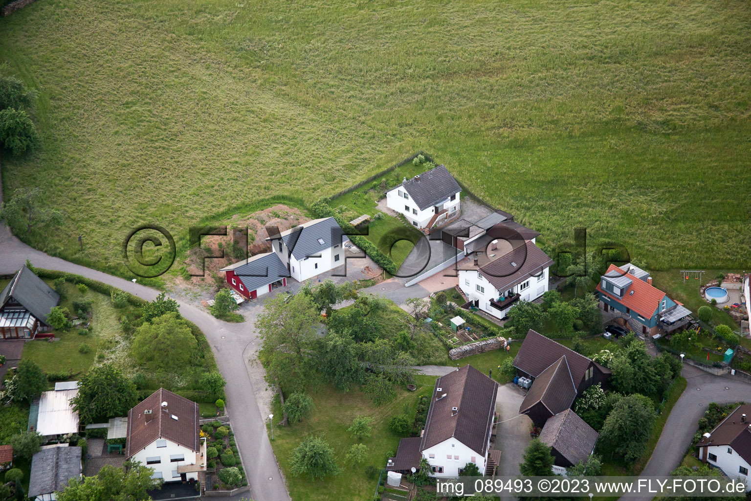 Brombach in the state Baden-Wuerttemberg, Germany seen from above