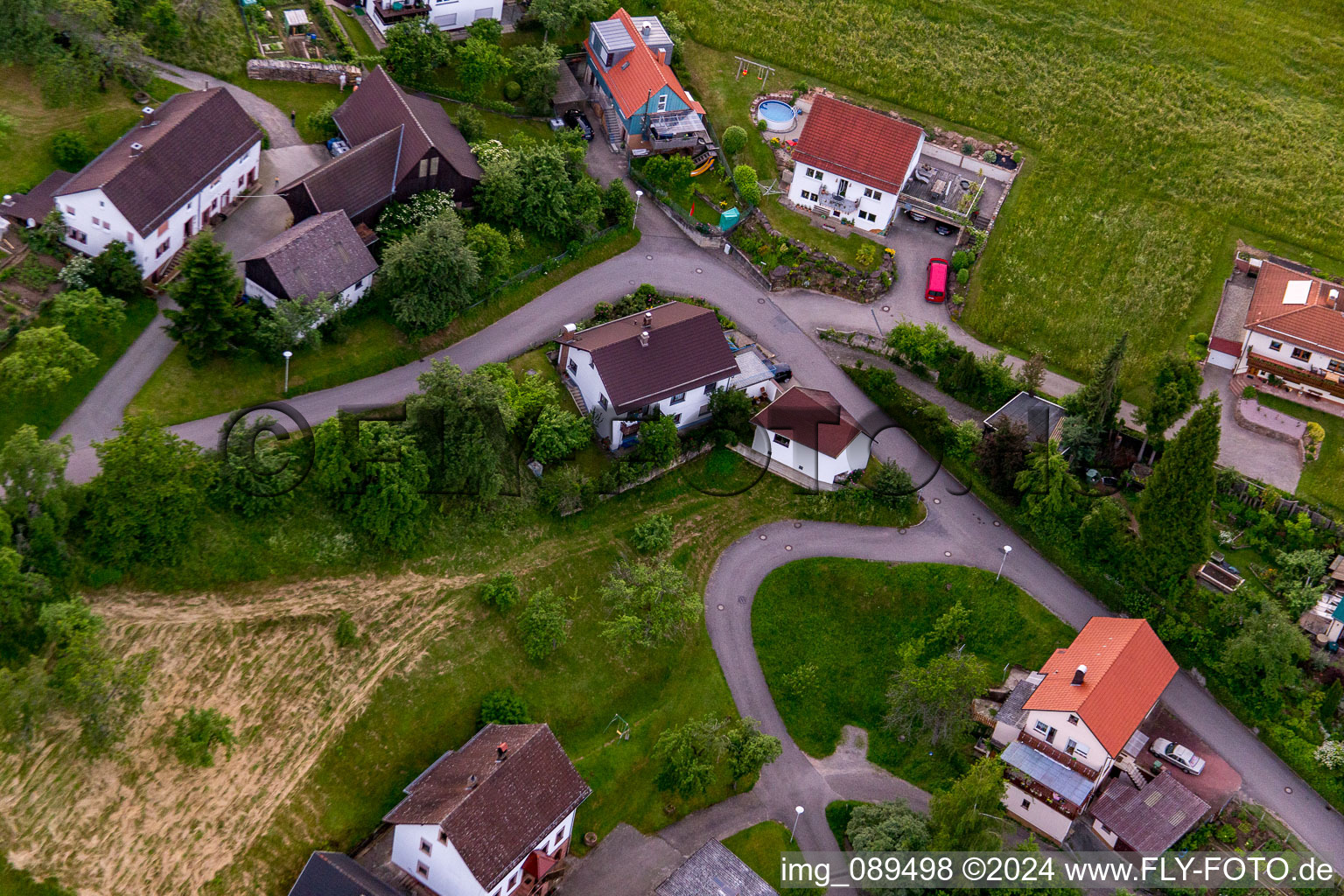 District Brombach in Eberbach in the state Baden-Wuerttemberg, Germany out of the air