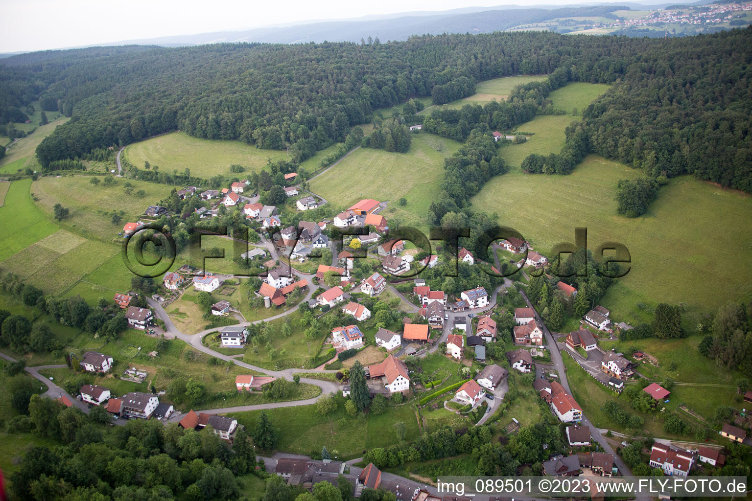 Brombach in the state Baden-Wuerttemberg, Germany seen from a drone