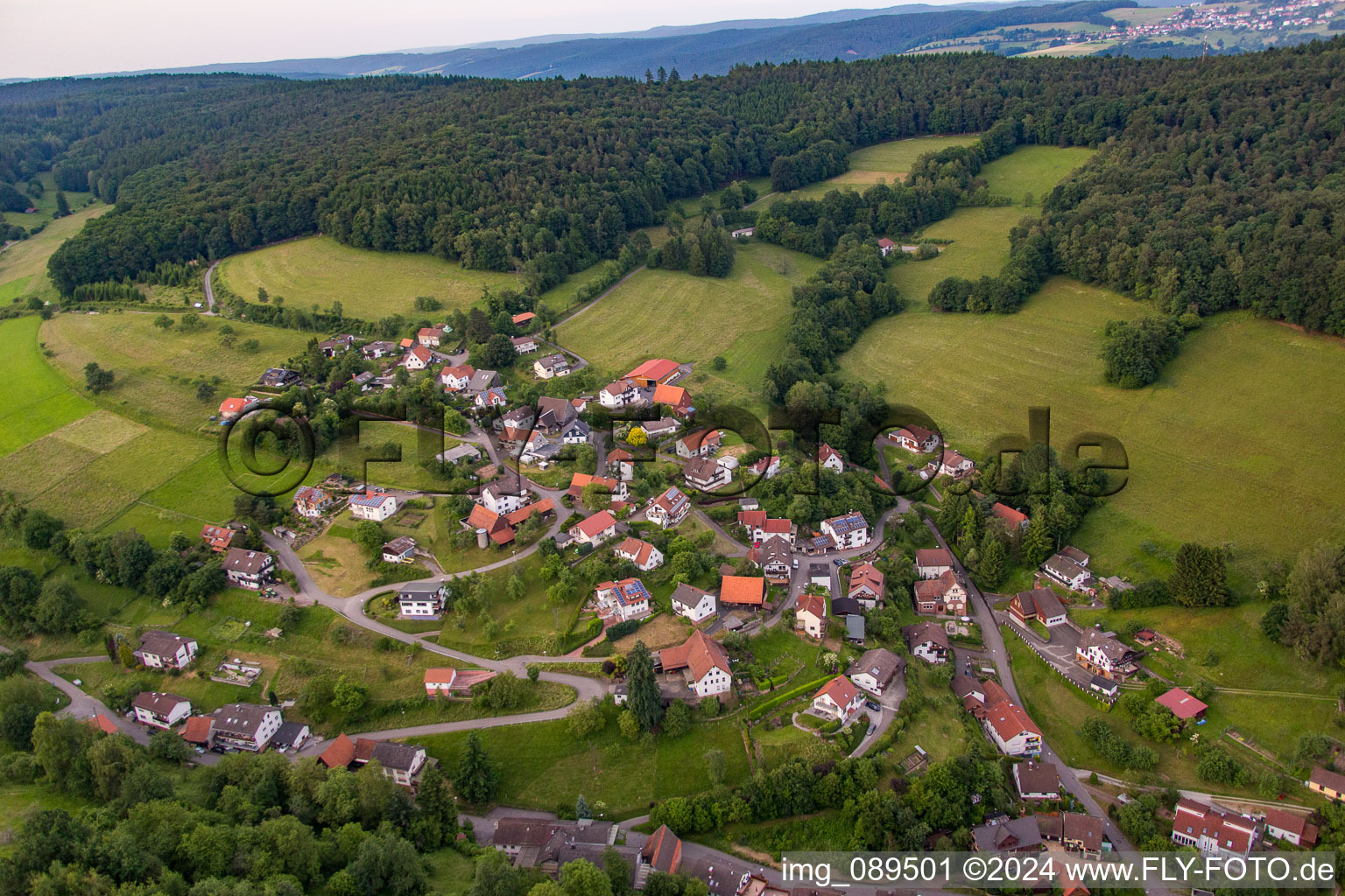 Brombach in the state Baden-Wuerttemberg, Germany seen from a drone