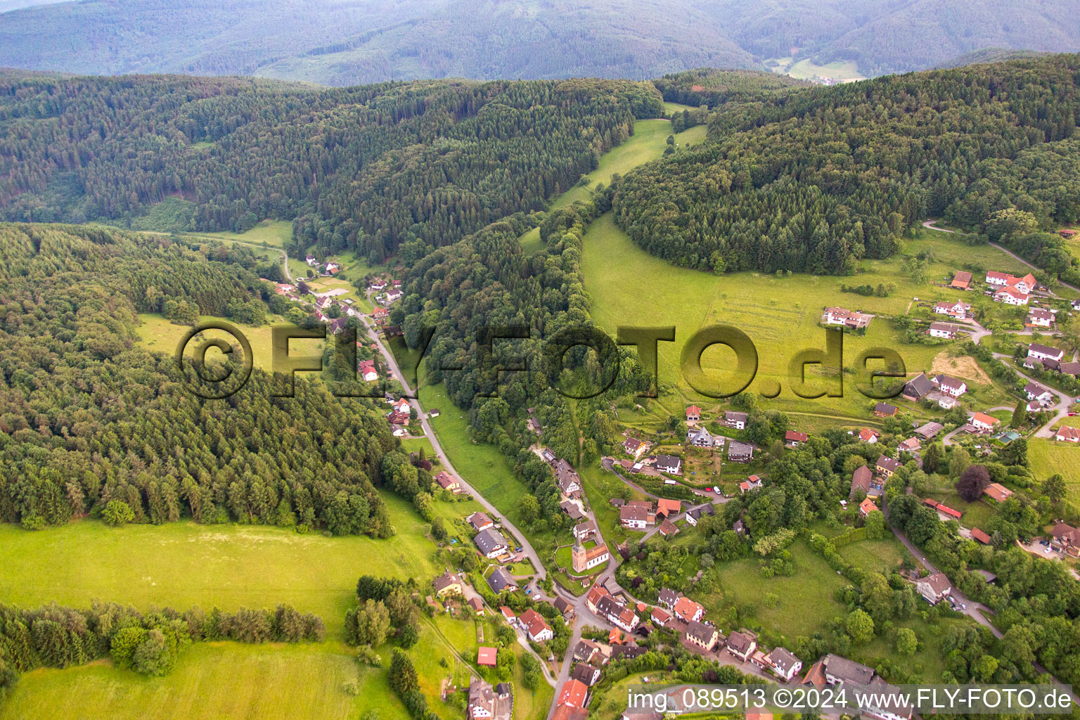 Aerial photograpy of District Brombach in Eberbach in the state Baden-Wuerttemberg, Germany