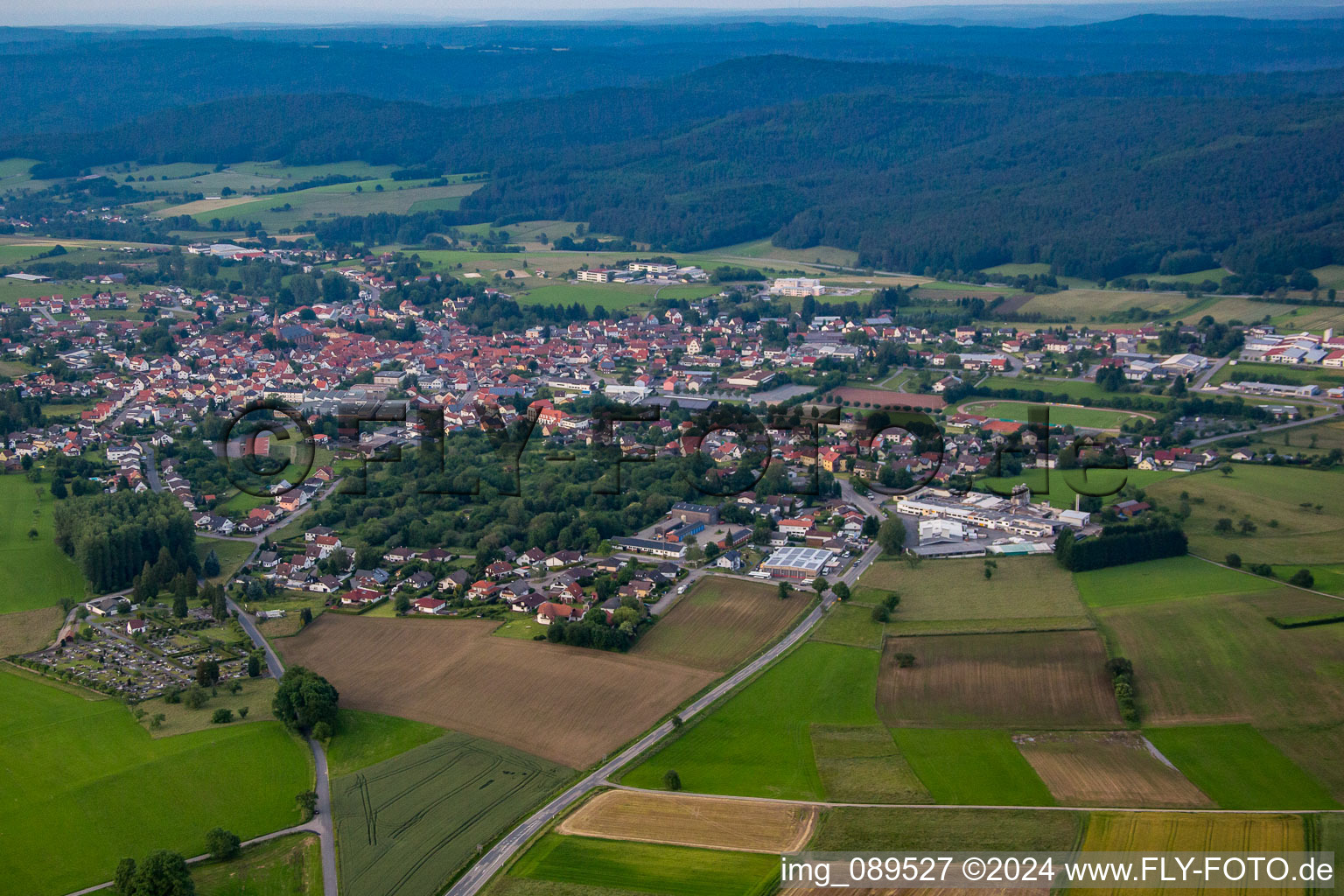 Aerial photograpy of District Beerfelden in Oberzent in the state Hesse, Germany