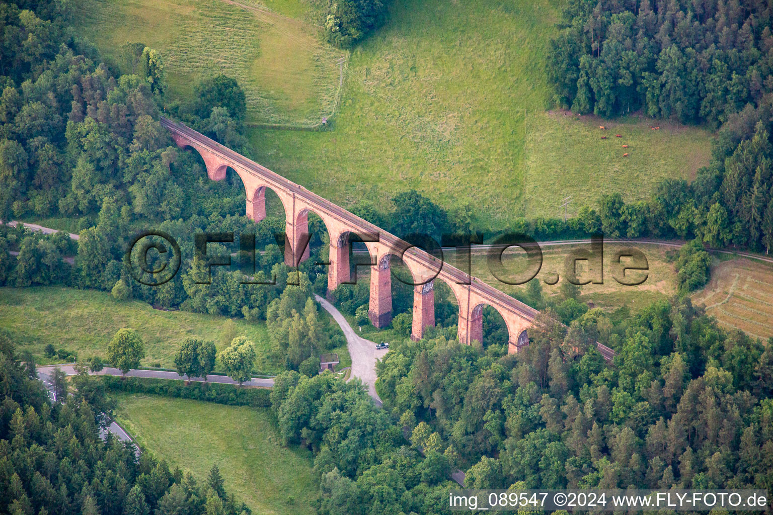 Himbächel Viaduct in the district Hetzbach in Oberzent in the state Hesse, Germany