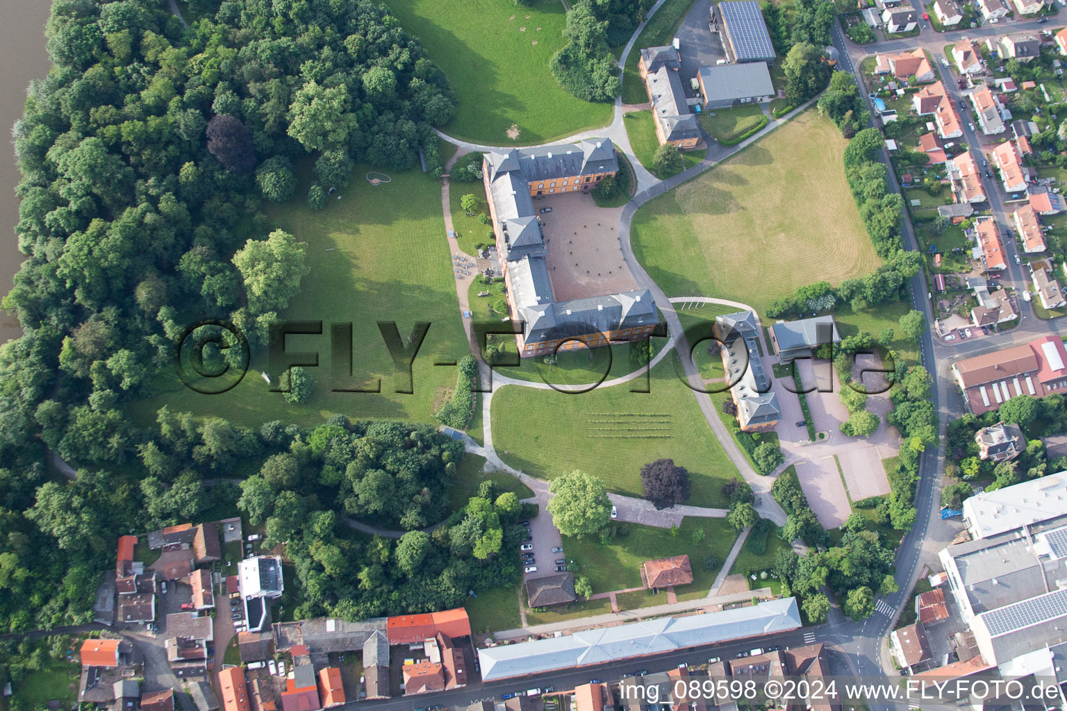 Aerial photograpy of Kleinheubach in the state Bavaria, Germany