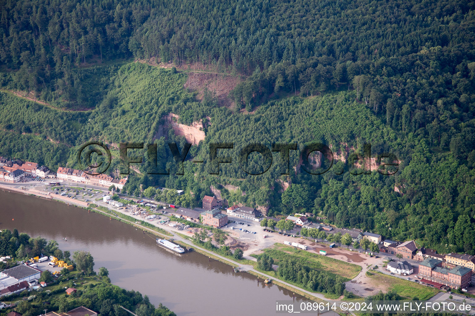 Aerial photograpy of Miltenberg in the state Bavaria, Germany