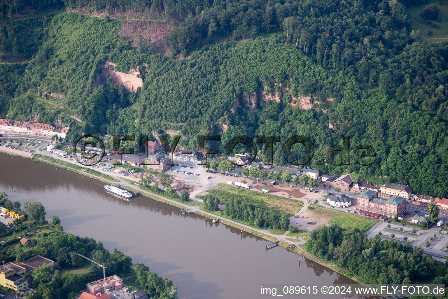 Oblique view of Miltenberg in the state Bavaria, Germany