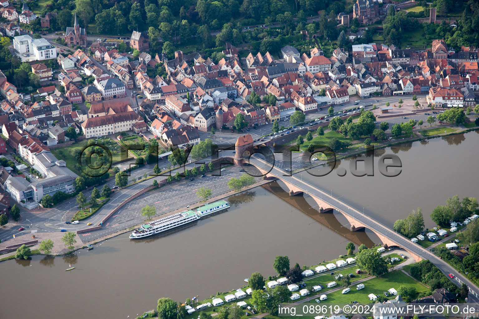 Miltenberg in the state Bavaria, Germany out of the air