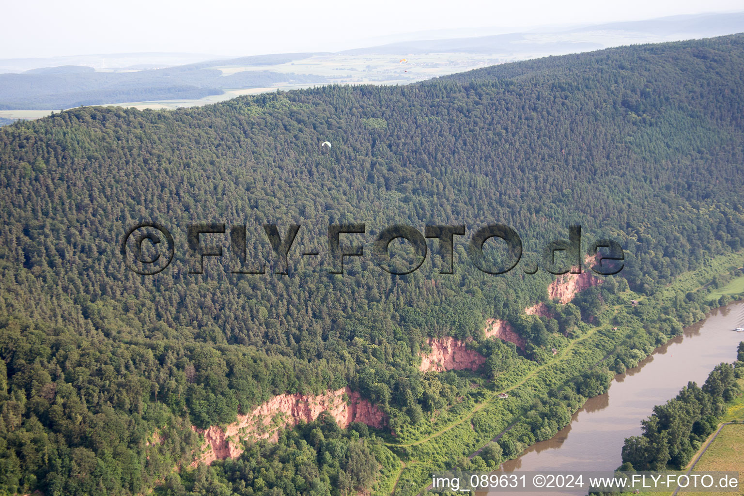 Bürgstadt in the state Bavaria, Germany out of the air