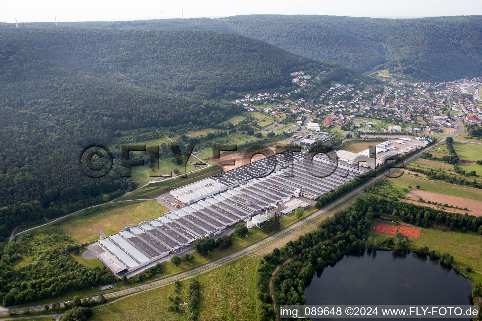 Oblique view of Freudenberg in the state Baden-Wuerttemberg, Germany