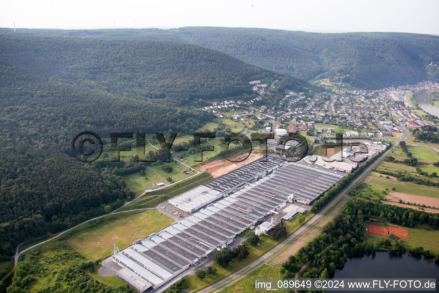 Freudenberg in the state Baden-Wuerttemberg, Germany from above