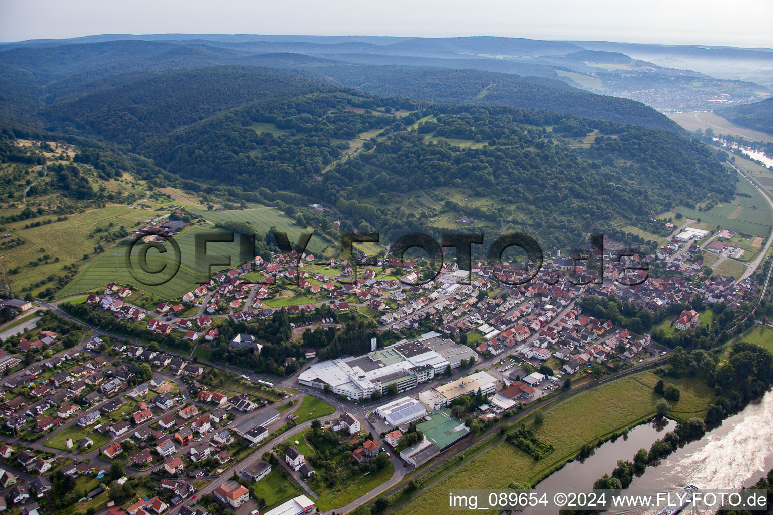 Aerial photograpy of District Fechenbach in Collenberg in the state Bavaria, Germany