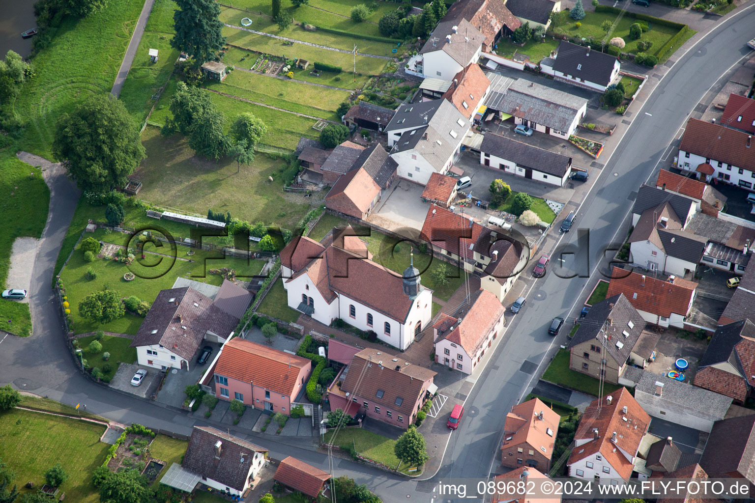 Aerial photograpy of Henneburg in Stadtprozelten in the state Bavaria, Germany