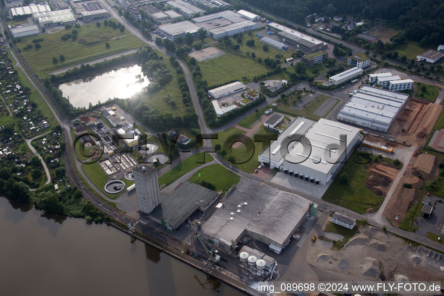 Aerial view of Bestenheid in the state Baden-Wuerttemberg, Germany