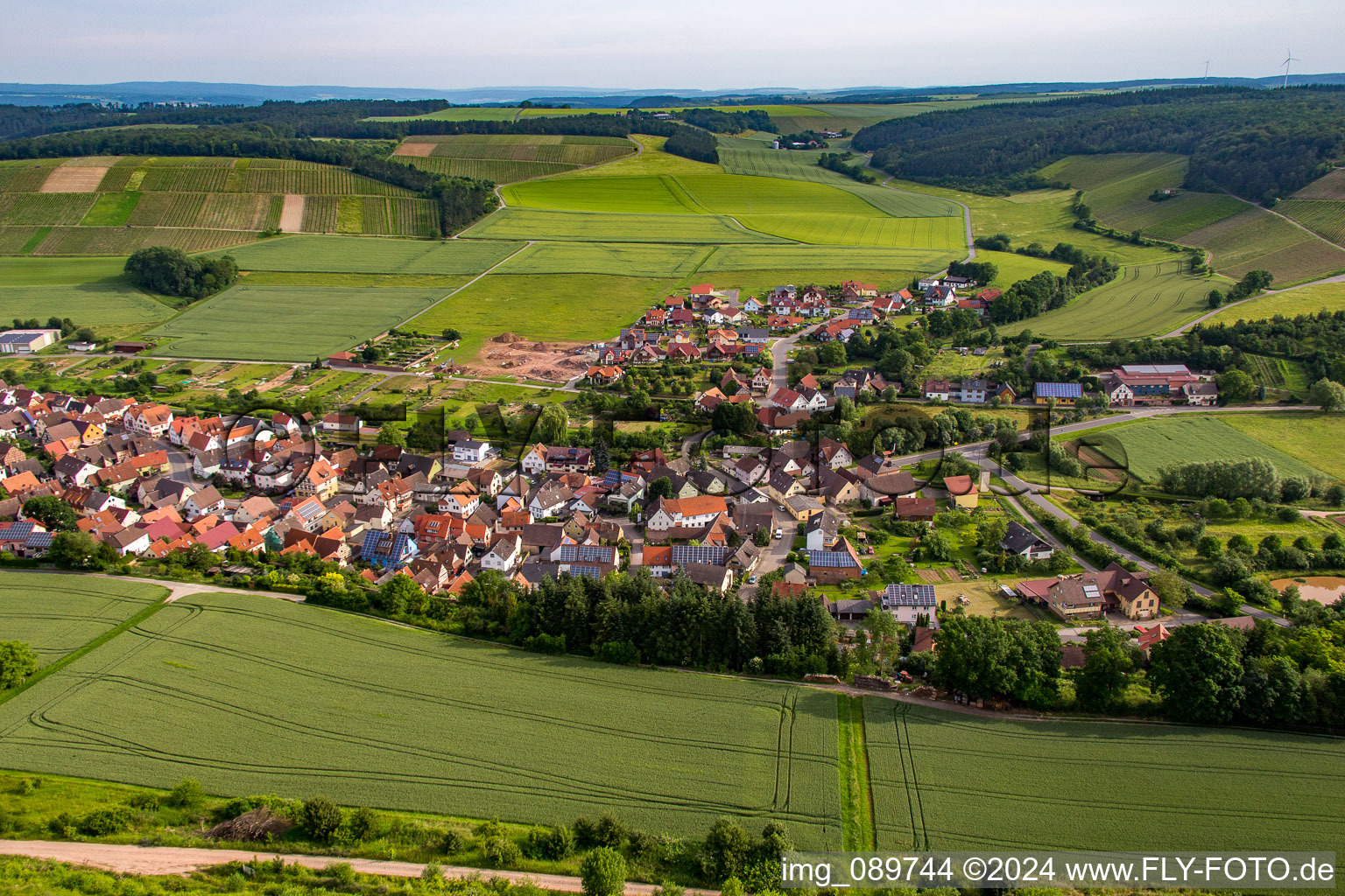 District Dertingen in Wertheim in the state Baden-Wuerttemberg, Germany out of the air