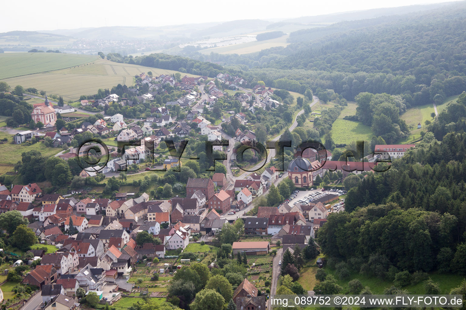 Aerial photograpy of Holzkirchen in the state Bavaria, Germany