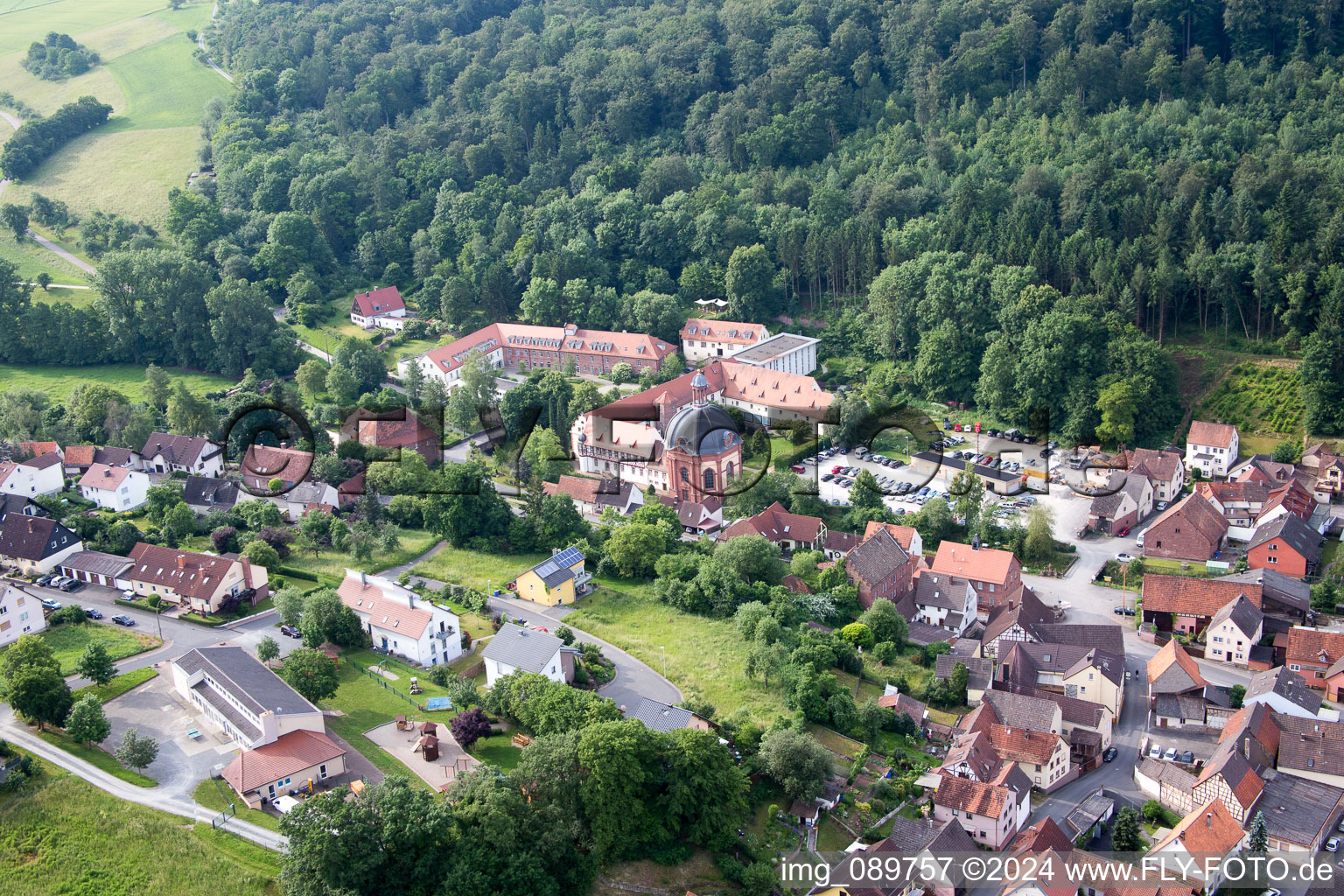 Holzkirchen in the state Bavaria, Germany from the plane