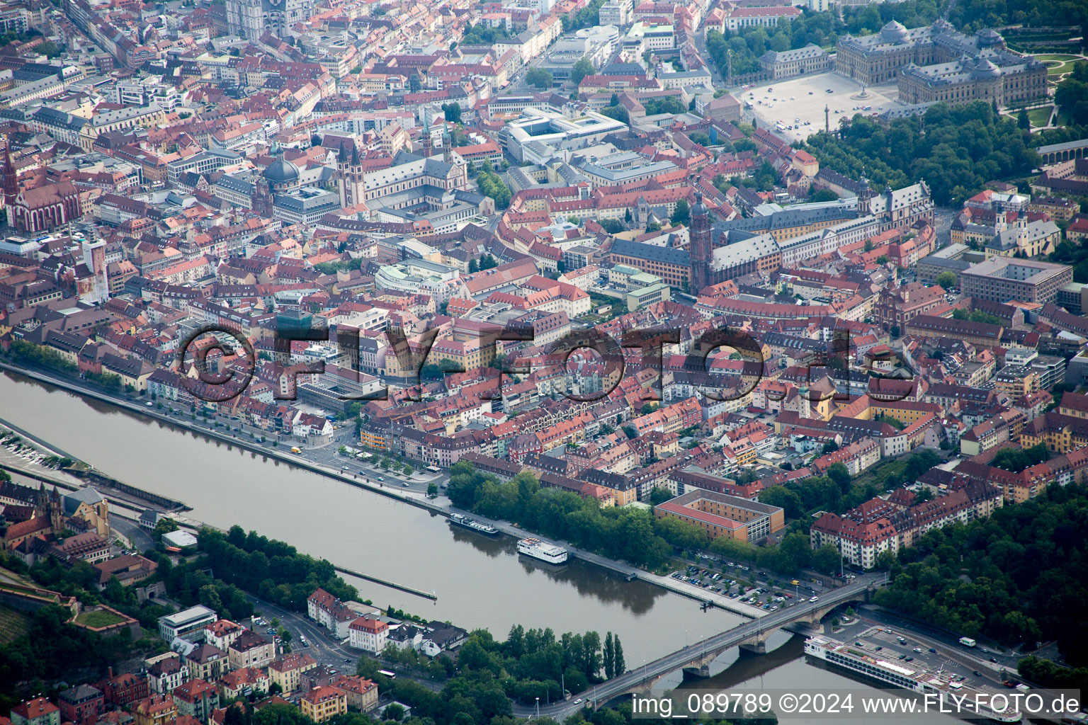 Würzburg in the state Bavaria, Germany out of the air