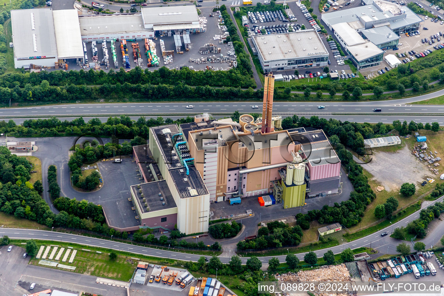 Site waste and recycling sorting of Wuerzburger Recycling GmbH (WRG) in Wuerzburg in the state Bavaria, Germany