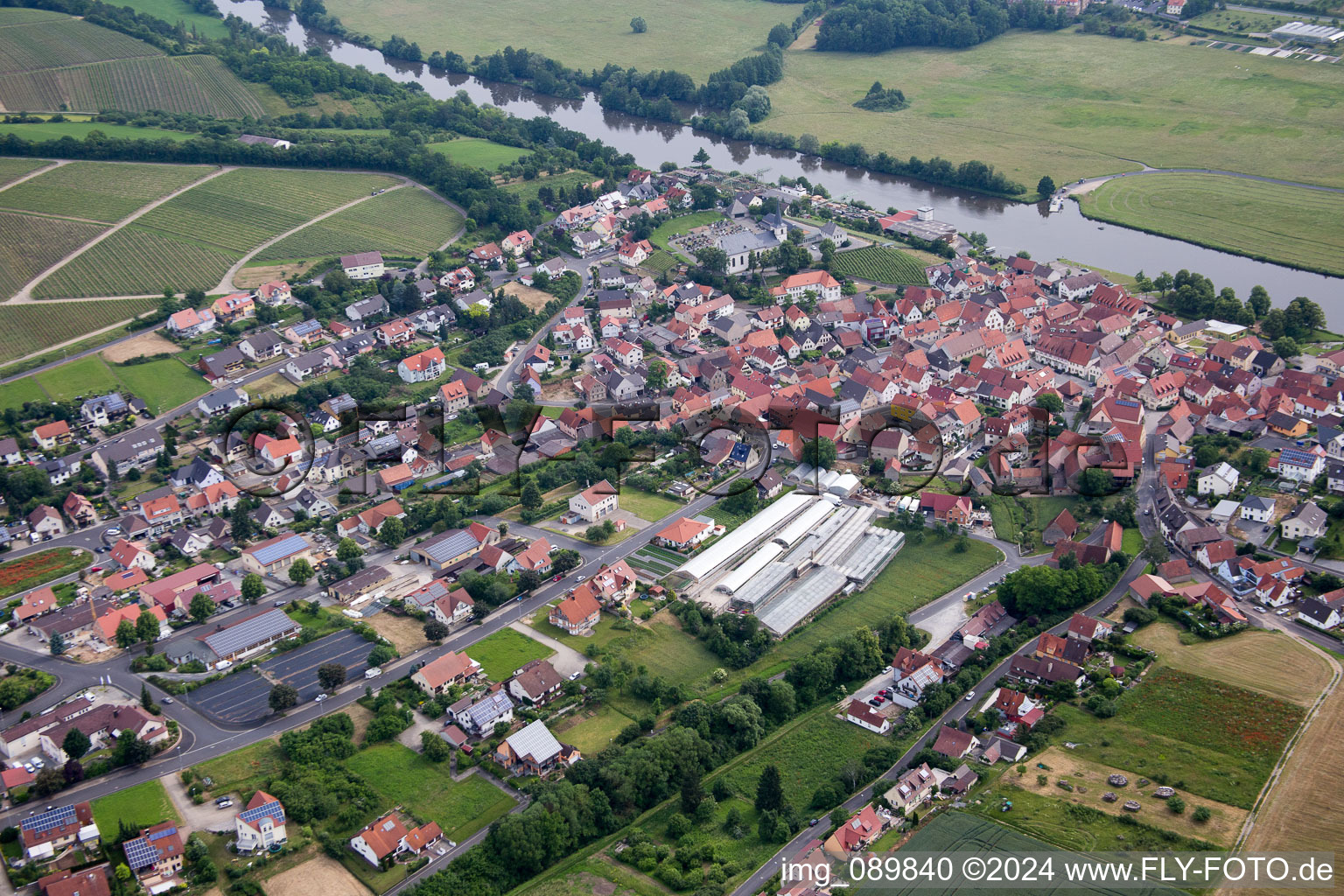 Aerial photograpy of Wipfeld in the state Bavaria, Germany