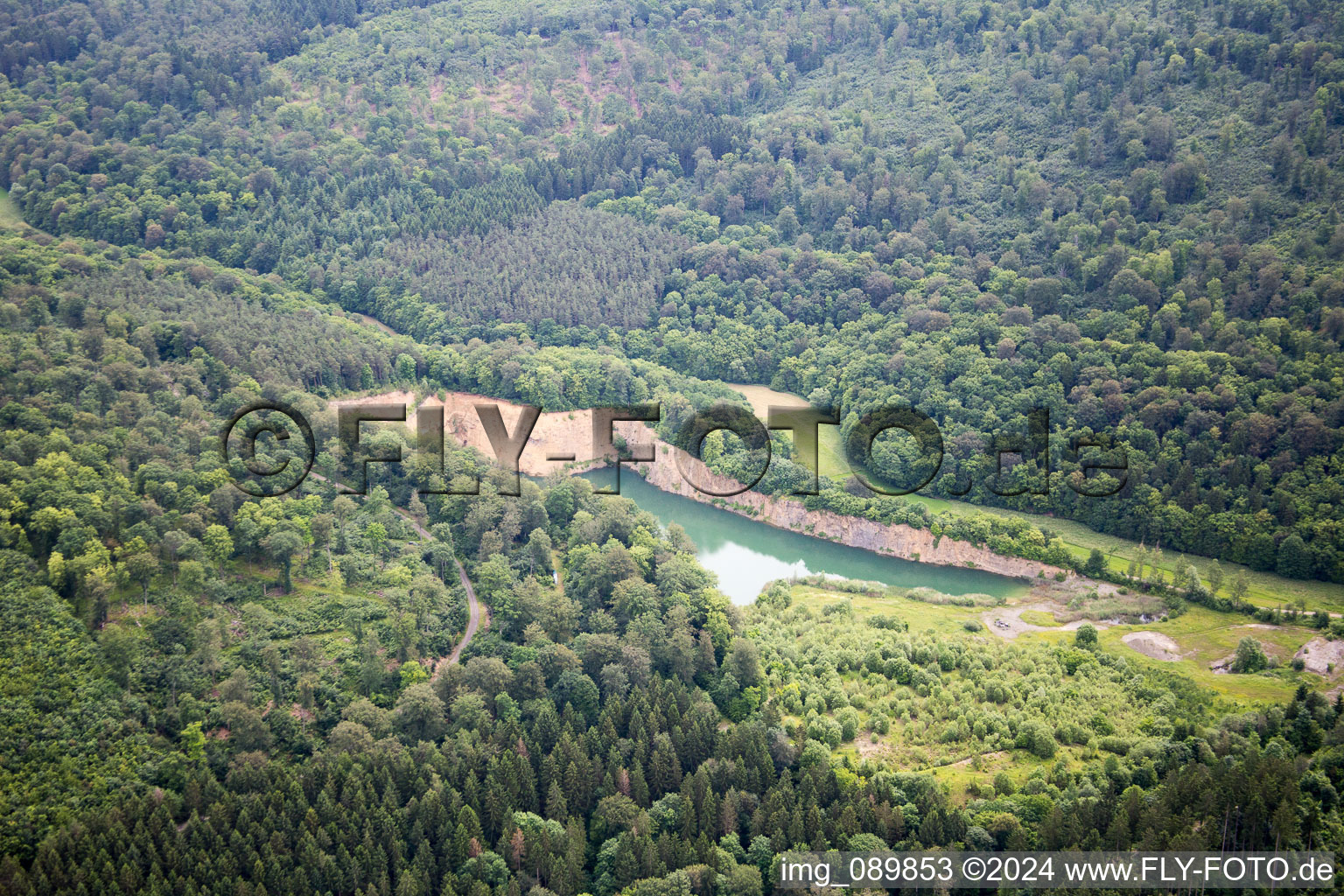 Schonungen in the state Bavaria, Germany from a drone