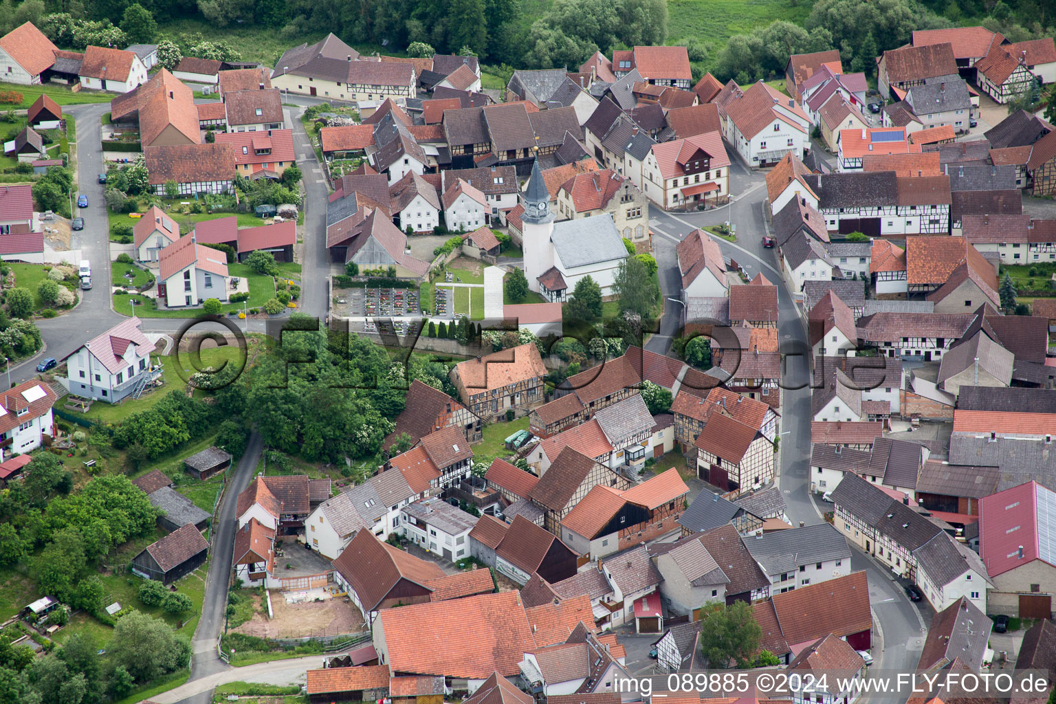 District Gollmuthhausen in Höchheim in the state Bavaria, Germany