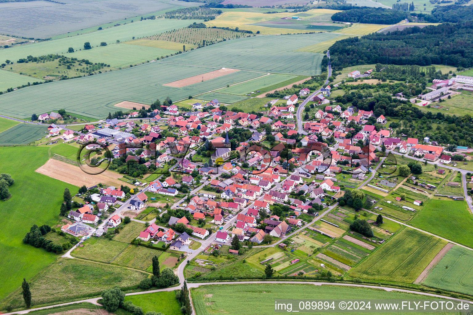 Village - View in the district Wolfmannshausen in Grabfeld in the state Thuringia, Germany