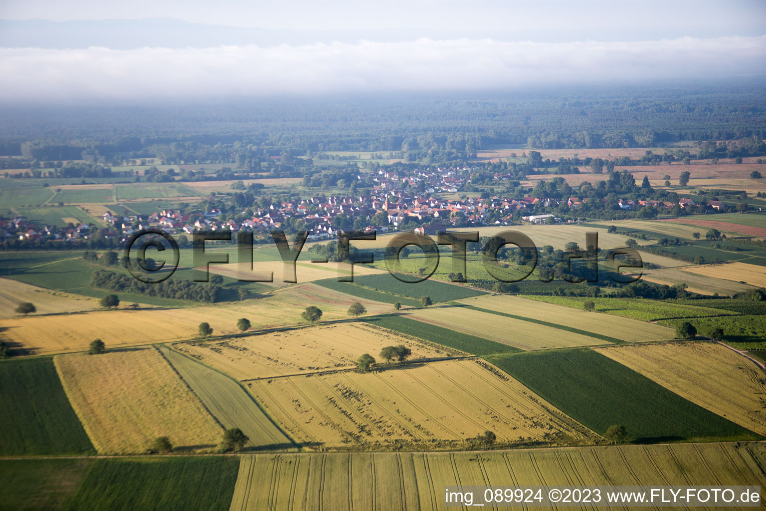 Kapsweyer in the state Rhineland-Palatinate, Germany from a drone