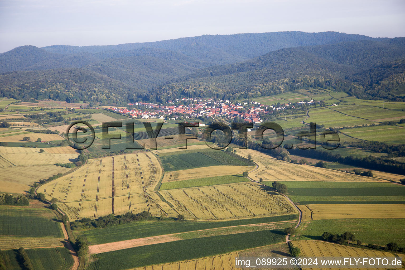 Oberotterbach in the state Rhineland-Palatinate, Germany out of the air