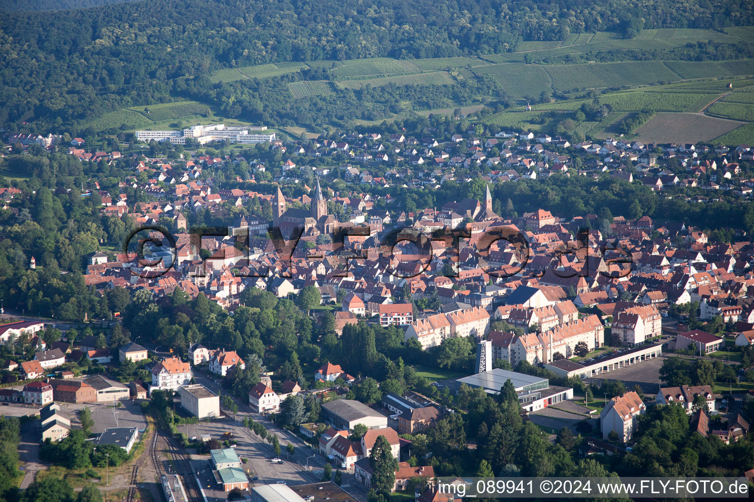 Aerial photograpy of Wissembourg in the state Bas-Rhin, France