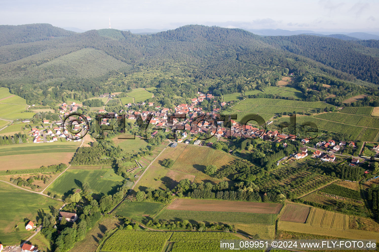 Rott in the state Bas-Rhin, France viewn from the air